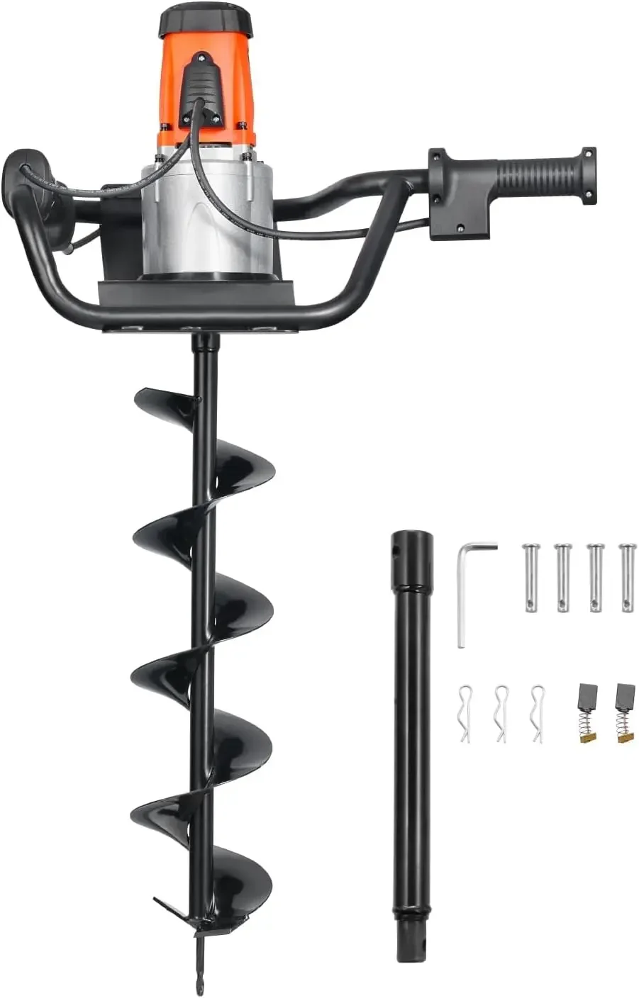 Electric Post Hole Digger 1500W 140 RPM with 5.71 in Steel Auger Bit for Post Hole Digging, Drilling and Tree Planting