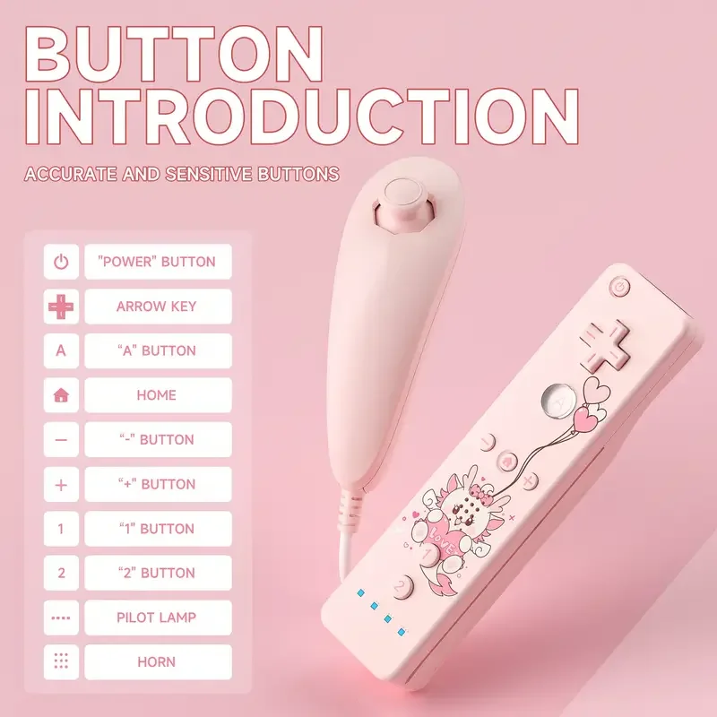 Wii Controller For Nintendo WiiU Remote With Silicone Case And Strap Compatible For Nintendo Wii/Wii U/Wii Mini With Motion view 5