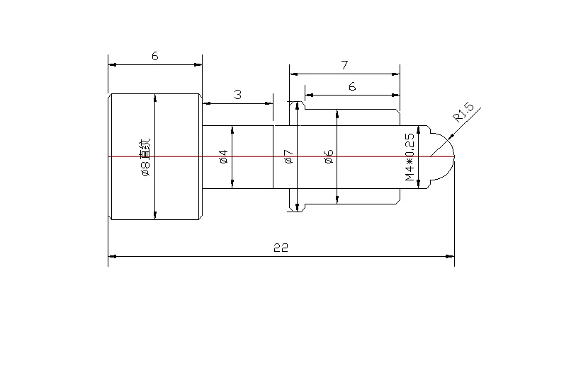 

Винтовая резьба M4*0,25 для точной настройки
