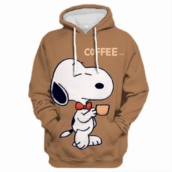 Woman's Hoodie New Autumn/Winter Fashion Y2K Snoopy cartoon print Sweatshirts Round Neck Coat Loose Long Sleeve Hatless Hoodie