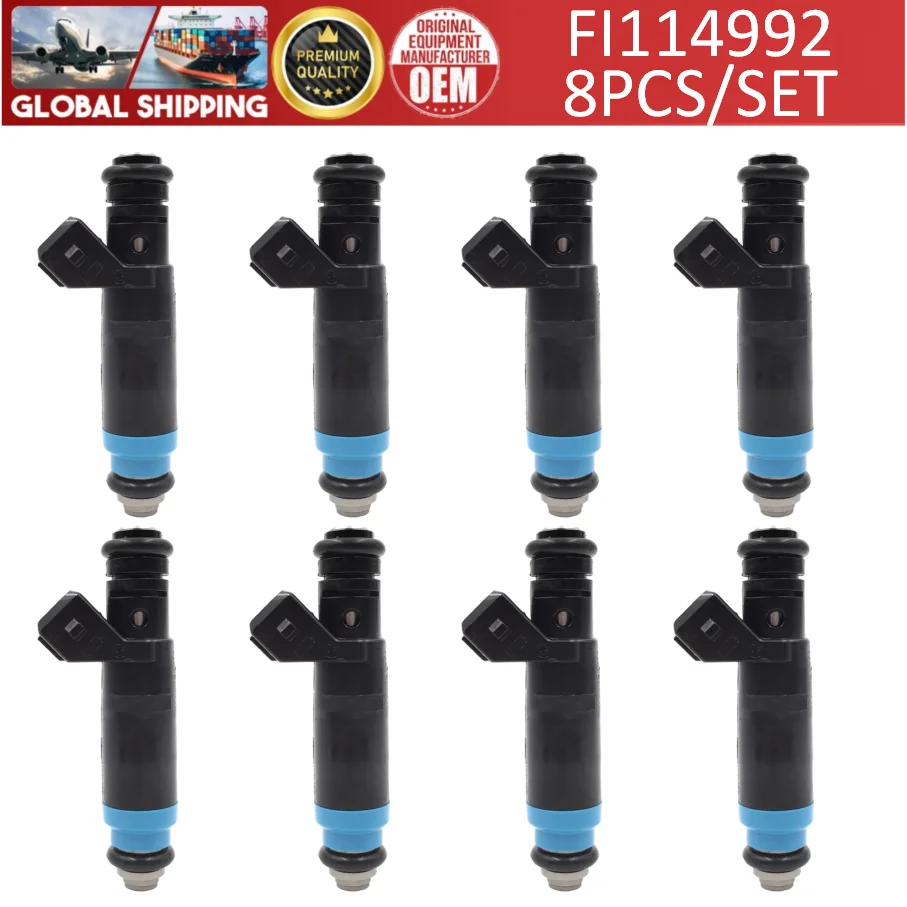 8 inyectores de combustible FI114992 para BMW 540i Chevrolet Camaro Corvette Ford Mustang GT Lightning Pontiac TransAm