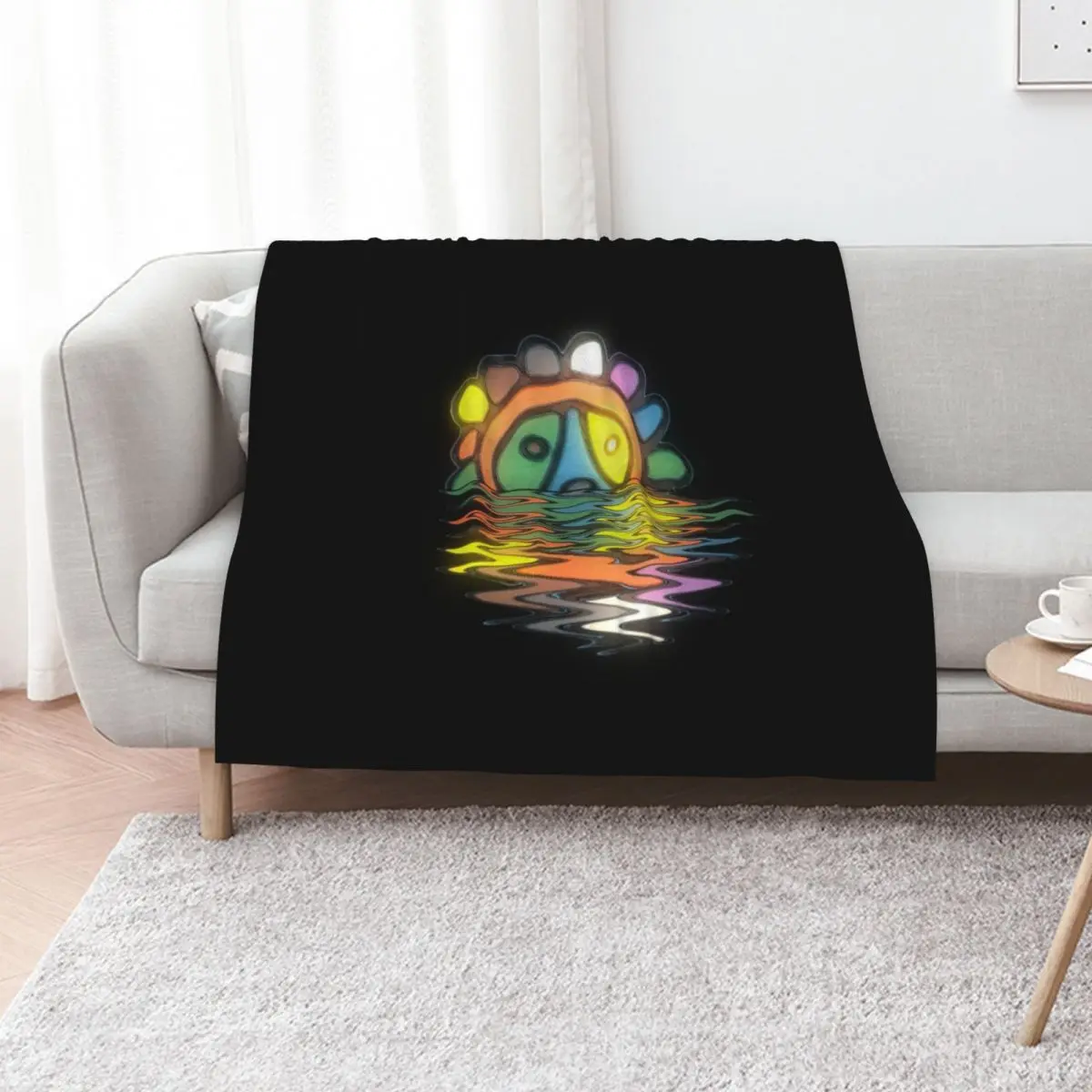 

Taino Sunset Taino Sunrise Throw Blanket Plaid on the sofa Soft Big warm winter Sofa Blankets