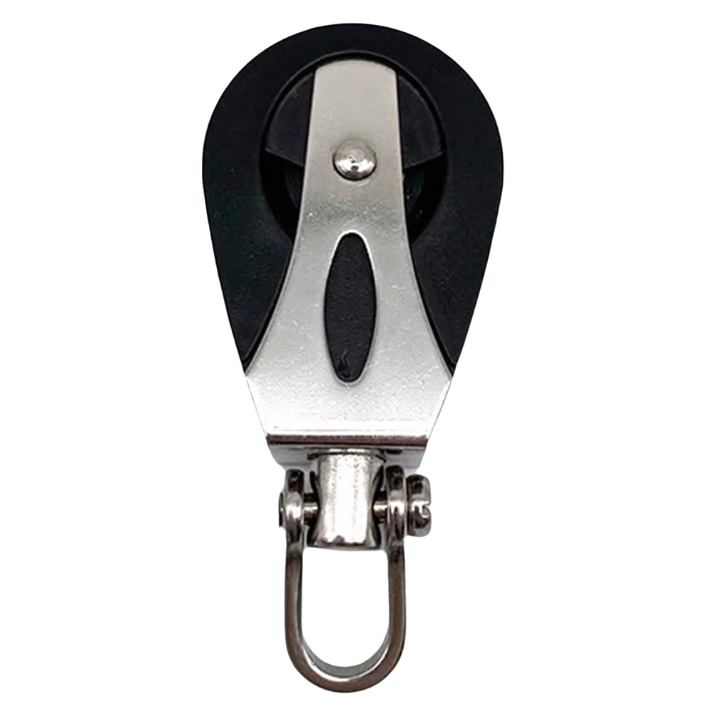A98TStainless Steel Pulley Nylon Sailboat Plain Bearing Sheave Block Marine Rope Runner Boat Accessory