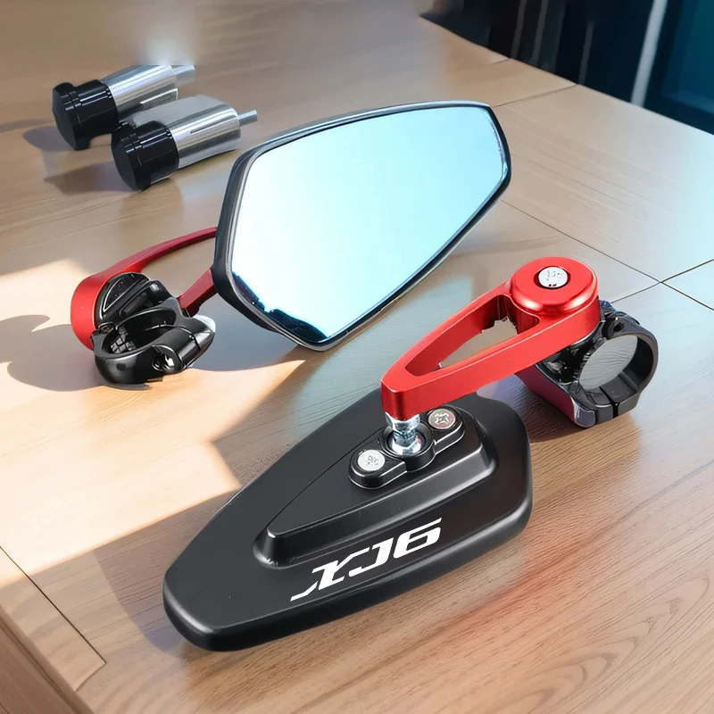 For Yamaha XJ6 N DIVERSION Universal Motorcycle Mirrors Rearview 2pcs Handle Bar End Mounting