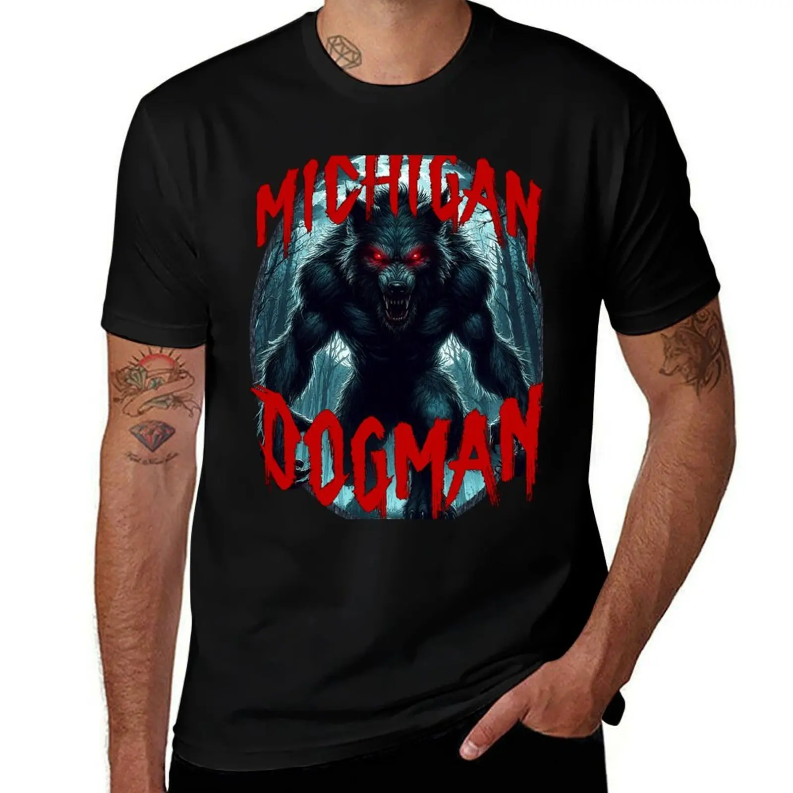

The MICHIGAN DOGMAN T-Shirt t shirts for man graphic vintage man t shirts graphic T-Shirt