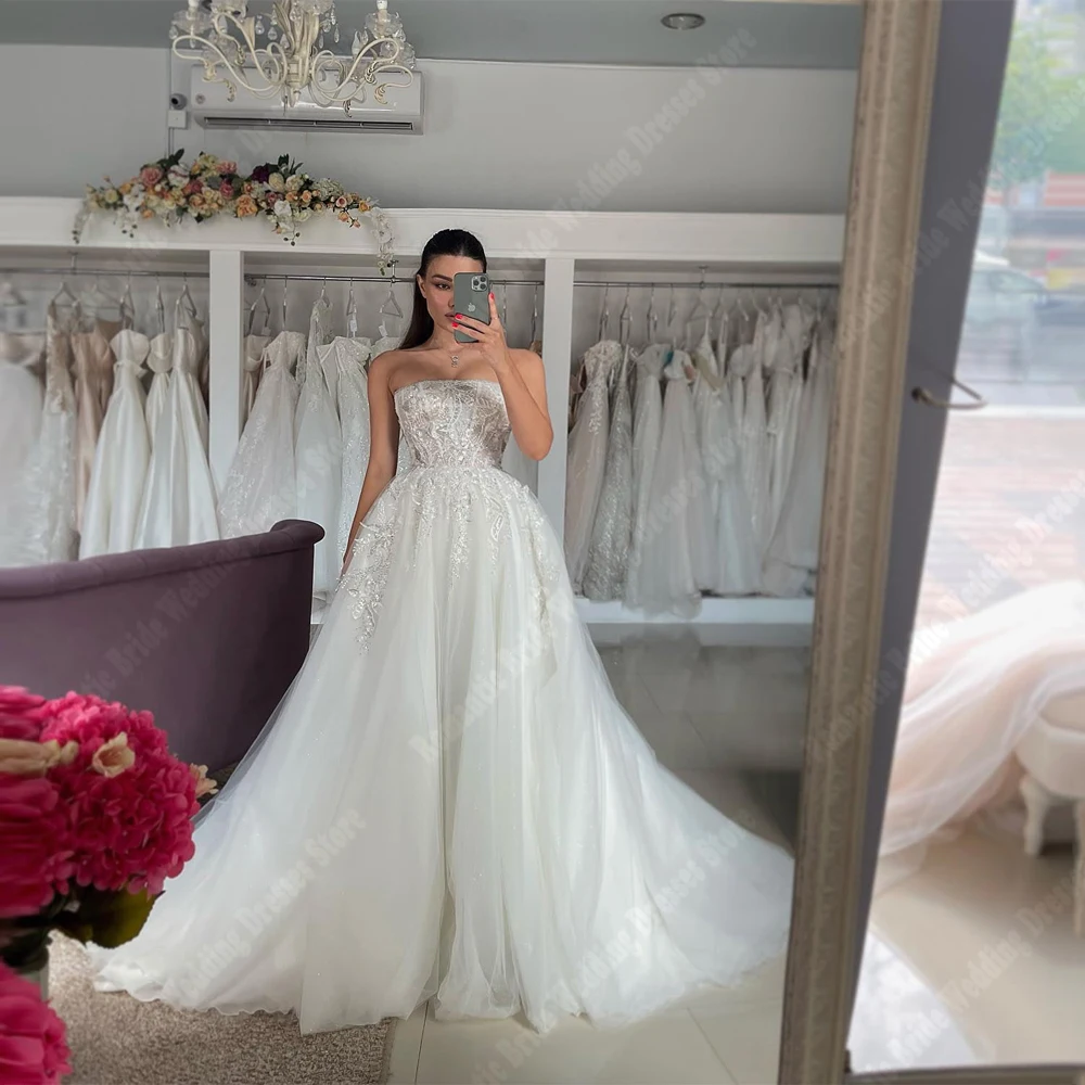 Vestidos de casamento requintados para mulheres, vestidos de noiva princesa, vestido de noivado, querida romântica, 2021