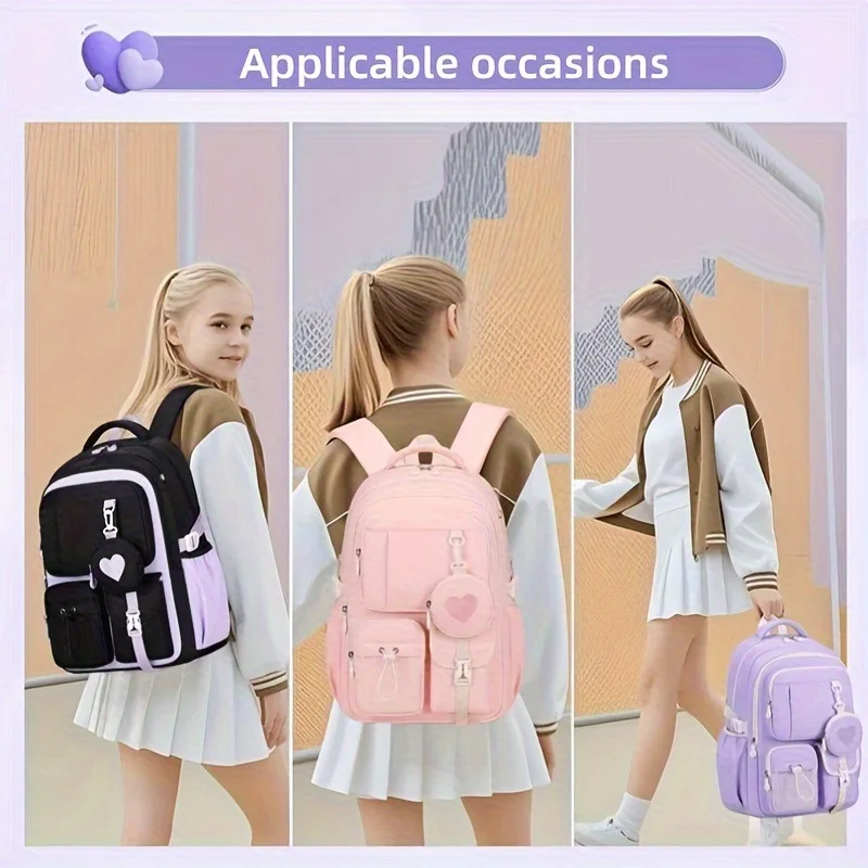 New Arrival Large Capacity Wear‑Resistant Backpack Rucksack Commute Daypack Unisex Student School Bag Ideal Birthday Present