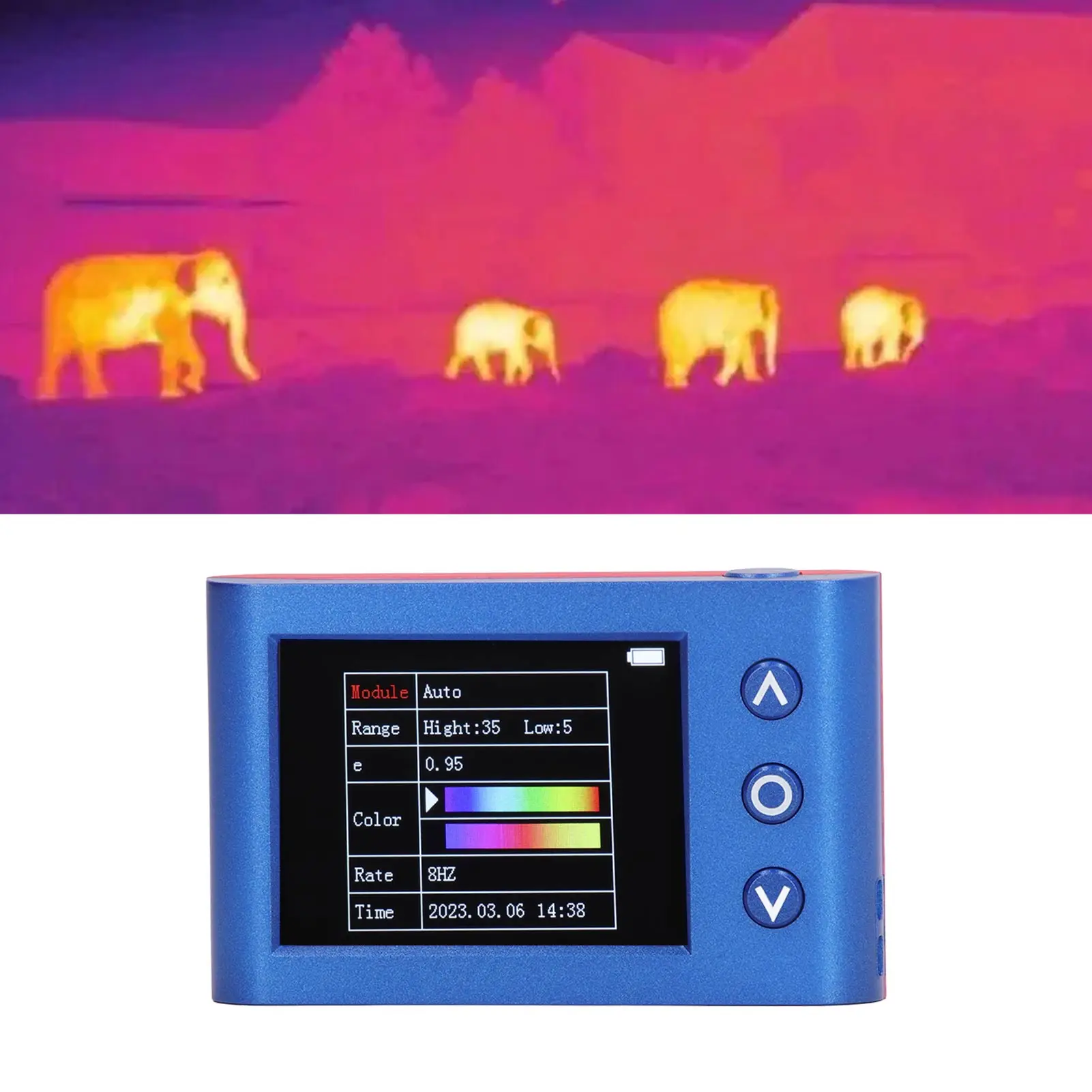 Thermal Imaging Camera 2.4in LCD Display Infrared Thermal Imager 8Hz  USB Interface Handheld Thermal Imaging Camera 320x240
