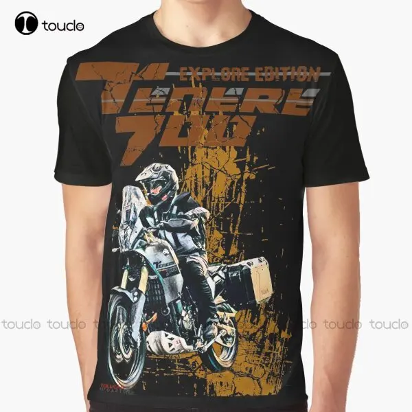 T7 Explorer Edition Moto, Motorcycles Graphic T-Shirt Custom Aldult Teen Unisex Digital Printing Tee Shirts Custom Gift Xs-5Xl