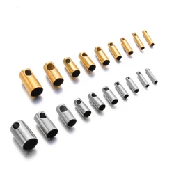10Pcs Wholesale Stainless Steel End Bead Caps Connector for DIY Jewelry Bracelet Necklace Making Findings Supplies