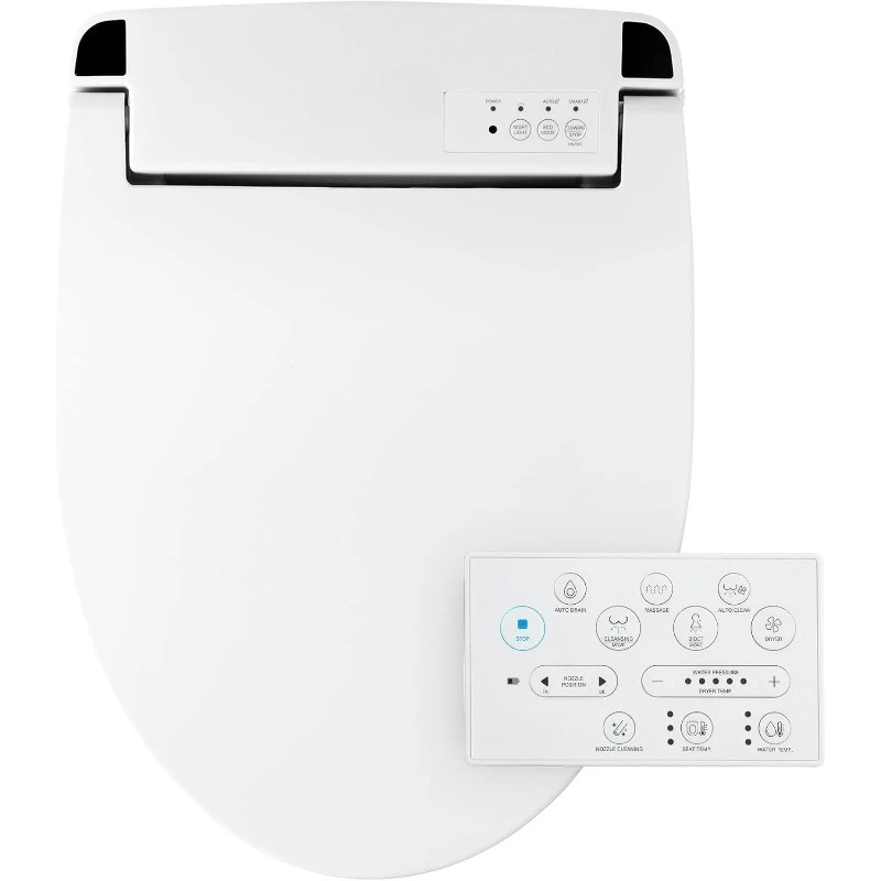 NB-R1260R Bidet   Warm Water, Dryer, Heated Seat, Sittable Lid, LED Nightlight - White Round Attachment with Remote Control