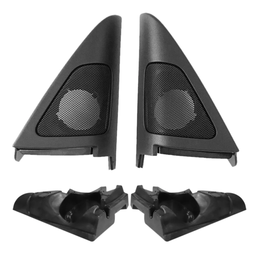 Set Car Front Door Speaker Audio Cover Horn Tweeter Loudspeaker Cover Trim with Foam For- 3 Series E92 E93 2006-2013