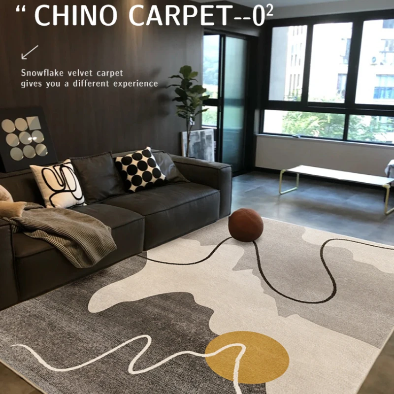 

Nordic Simple and Soft Living Room Decorative Carpet Light Luxury Large Area Cloakroom Carpets Thickened Washable Bedroom Rug