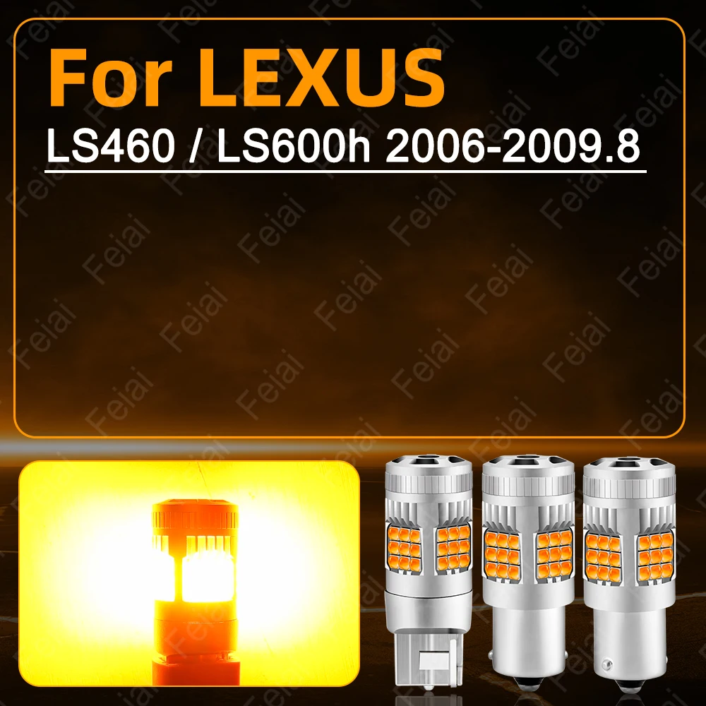 Front Turn Signal LED Light For Lexus LS 600h 460 LS460 LS600h 2006 2007 2008 2009 Accessories LED Indicator Bulb Amber 2PCS
