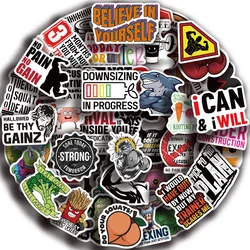 50pcs Sport Fitness Motivation Lover Sticker Pack Teens Adults DIY Suitcase Guitar Laptop Phone Case Skateboard Stickers