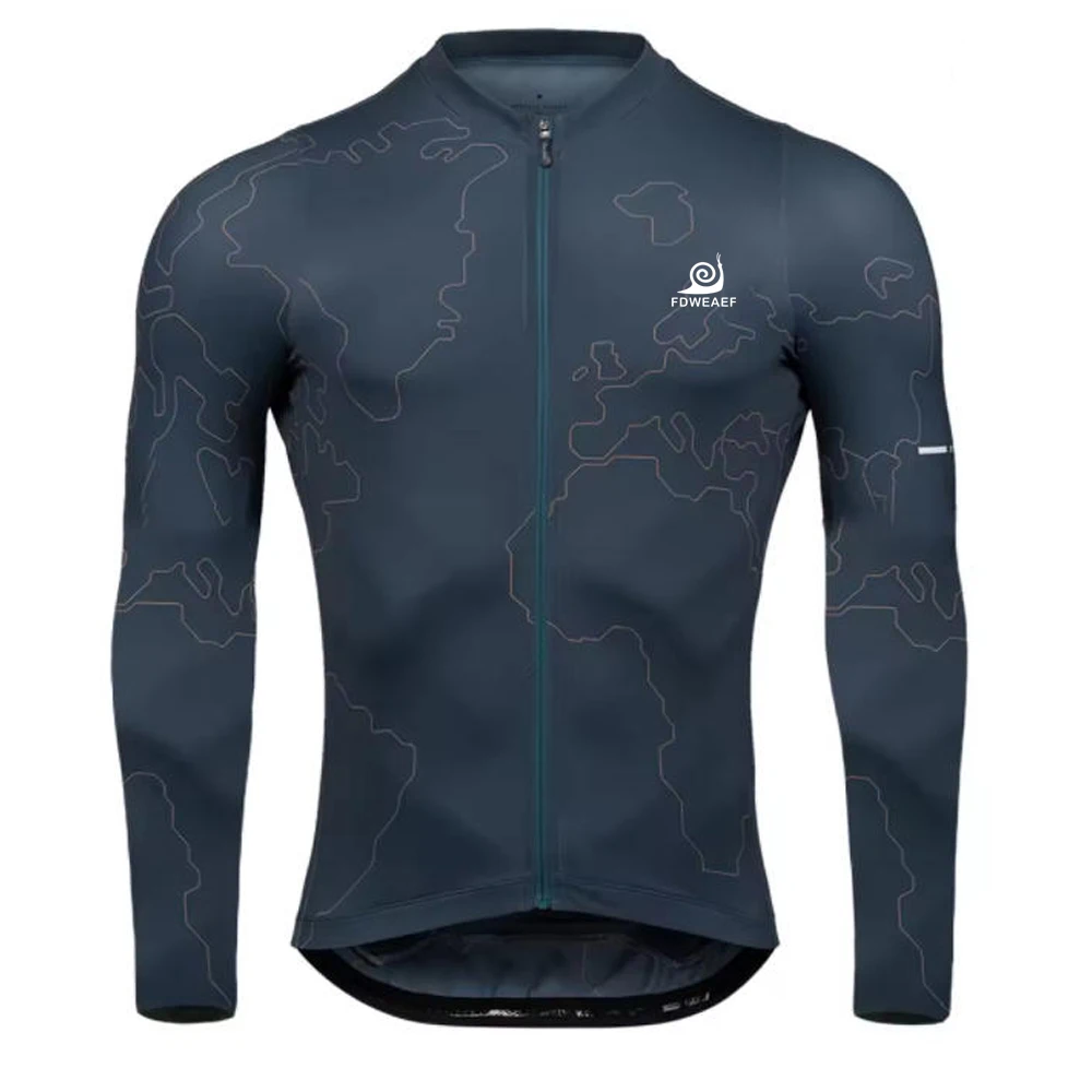 2026 FDWEAEF Frühling Sommer Herren Radtrikot Langarm-Oberteil MTB Bike Atmungsaktives Schnelltrocknendes Shirt Fahrradbekleidung