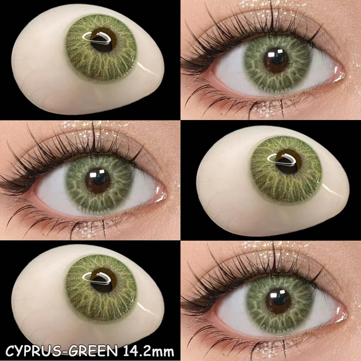 EYESHARE 2pcs New Colored Contacts Lenses Natural Blue Lense Brown Eye Contacts Lenses Yearly Use Fashion Lenses Beauty Pupils