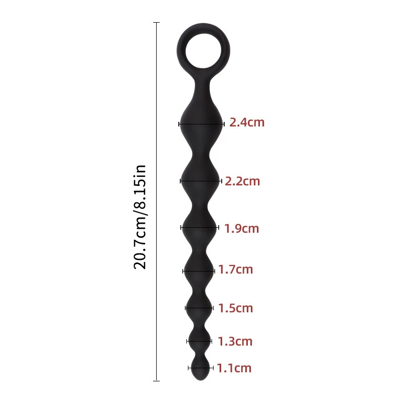 Silicone Anal Beads G-spot Stimulator Soft Anal Plug Toy_voghion.com