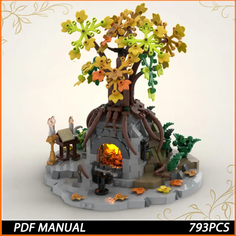 

MOC Building Blocks Reforging of Rings Movie Scene Display Model Castle Architecture DIY Assembly Technology Bricks Toys Gifts