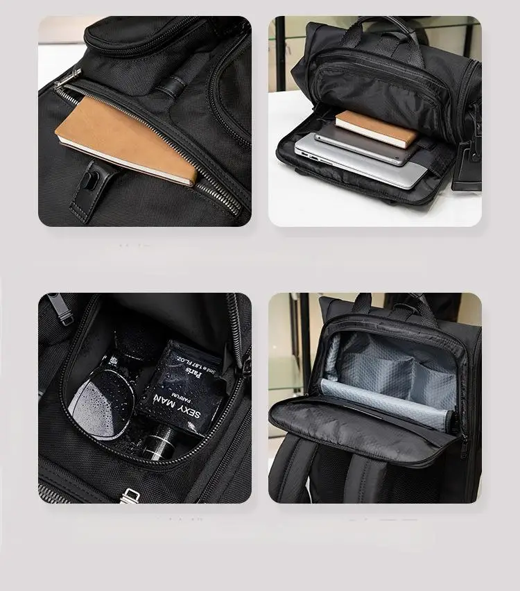 Ballistic Nylon Backpack for Men BRAVO Series Casual Business Travel Laptop Backpack