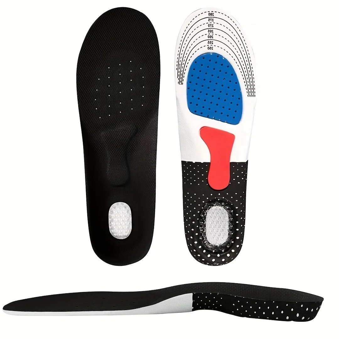 Pair of Unisex Sports Insoles Sweat-Absorbing Air Cushion Soft Sole Comfortable for Basketball And Work