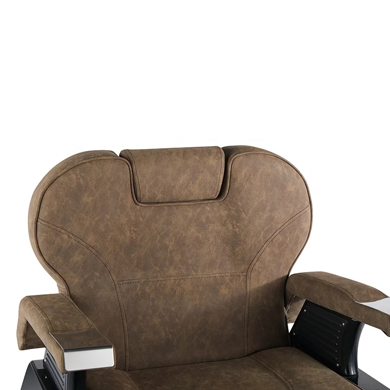 Poltrona da salone marrone per parrucchiere Poltrona da barbiere idraulica Attrezzatura per spa di bellezza per styling classico in vendita