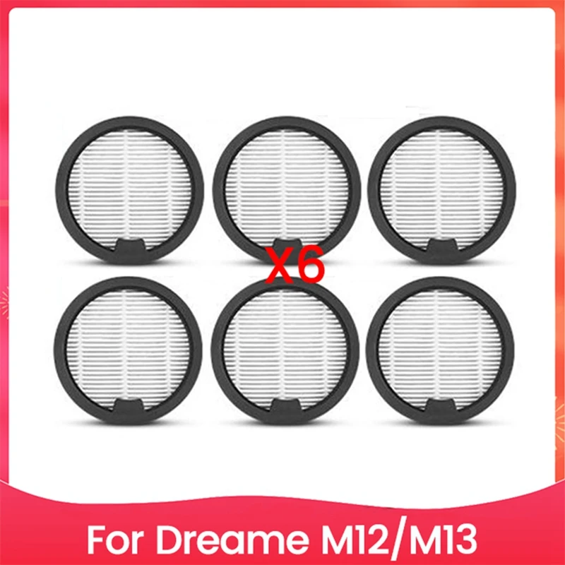 

6PCS Vacuum Filter Accessories Fit For Dreame M12 M13 Vacuum Cleaner Accessories Replacement Filter
