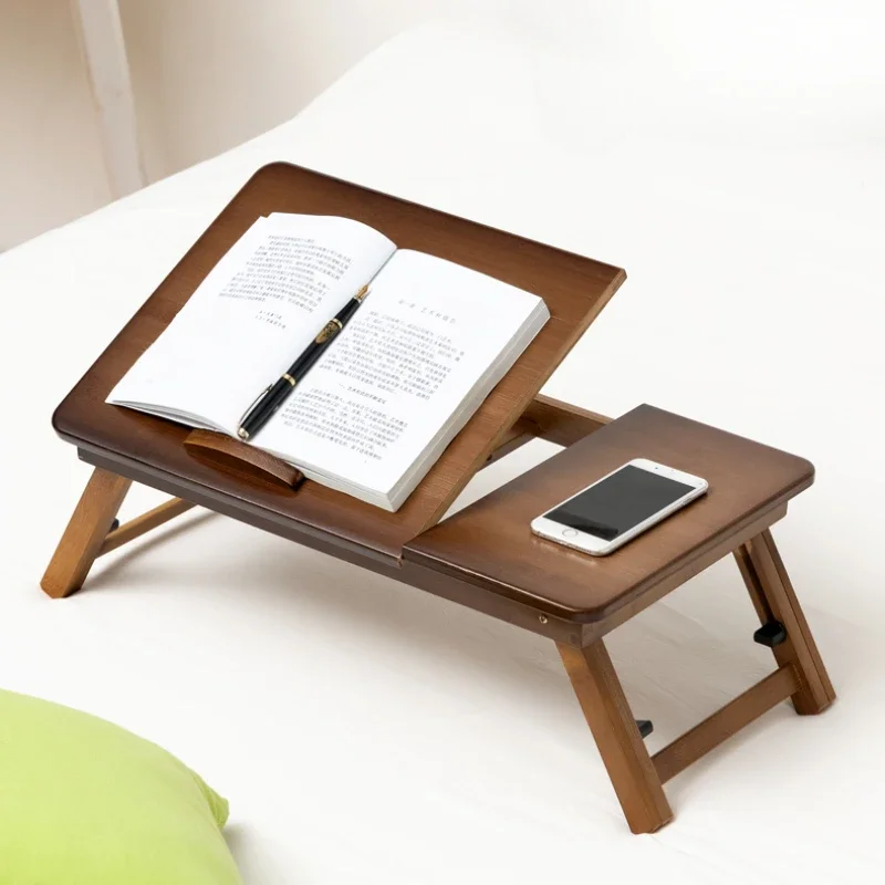 Portable Bamboo Notebook Desk Lightweight Foldable Study Table Multi-Purpose Laptop Desk Sturdy Bed Workstation Ergonomic