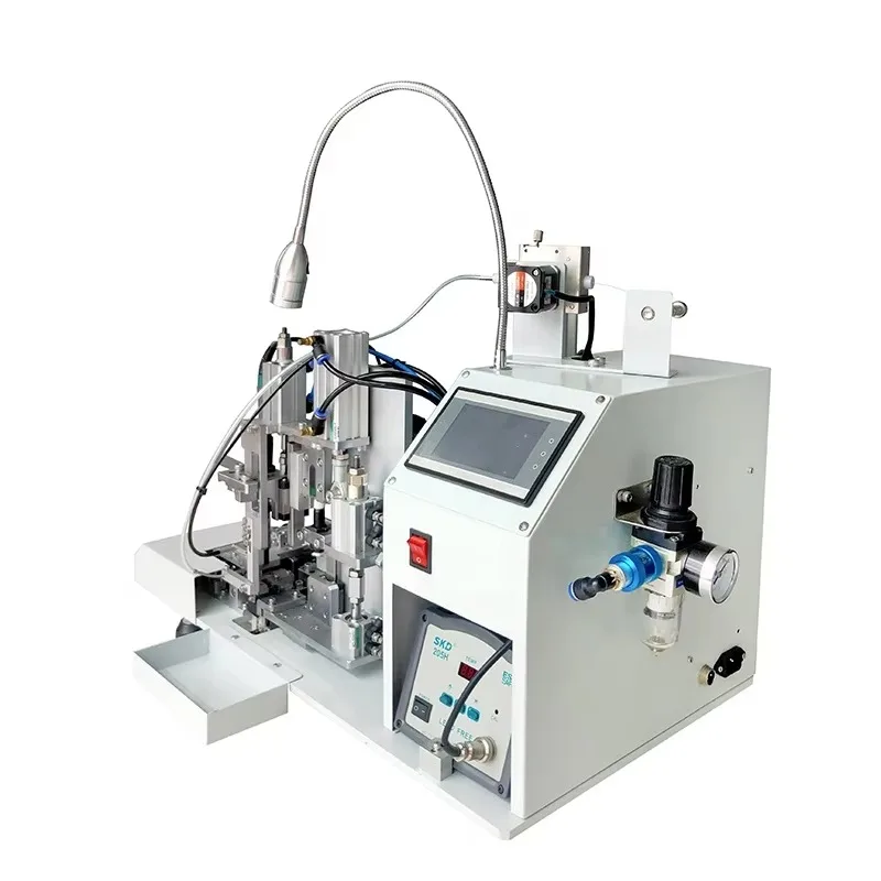 Electronic Products Machinery Semi Automatic Wire Cutting  Stripping Soldering Machine