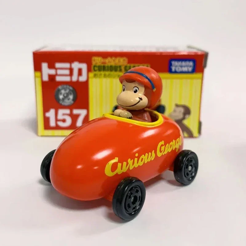 TAKARA TOMY Dream Tomica NO.157 CURIOUS GEORGE Mini Diecast Legering Model Auto Speelgoed Metalen Cadeaus voor Kinderen