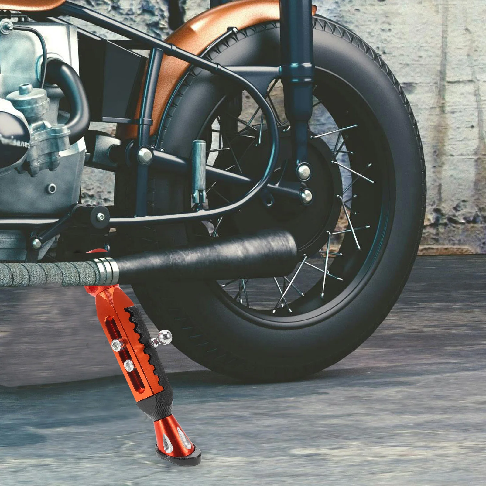 

Electric Motorcycle Side Stand Kickstand Adjustable Aluminum Alloy Portable Support Replacement Cycling Kick Stand Metal