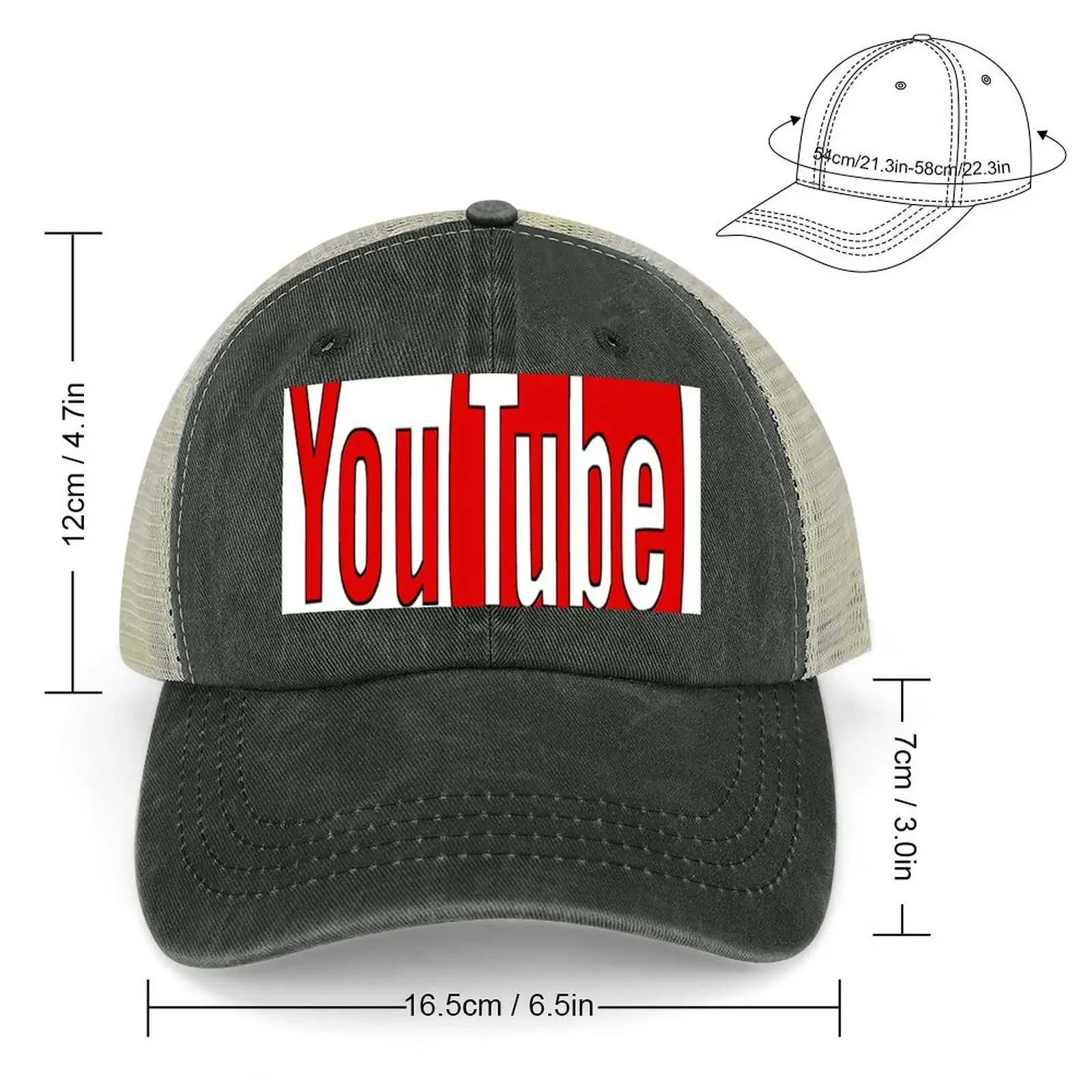 Youtube Logo Cowboy Hat Beach Hat Man Luxury cute Golf Cap Men's Luxury Women's