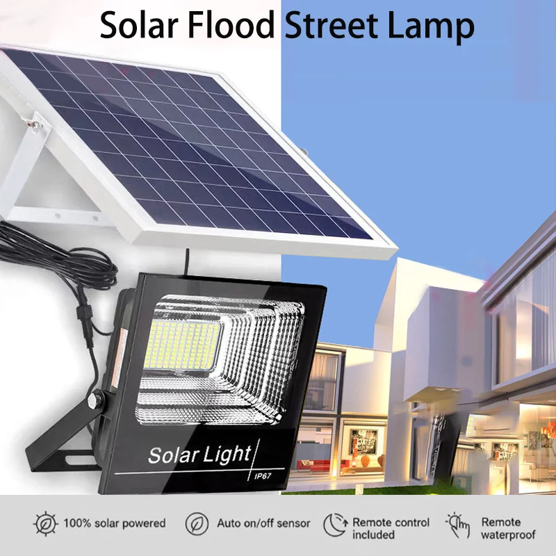 refletor-solar-com-comando-remoto-—-holofote-exterior-a-prova-de-Agua-ip67-—-luminaria-solar-para-ruas-e-jardins