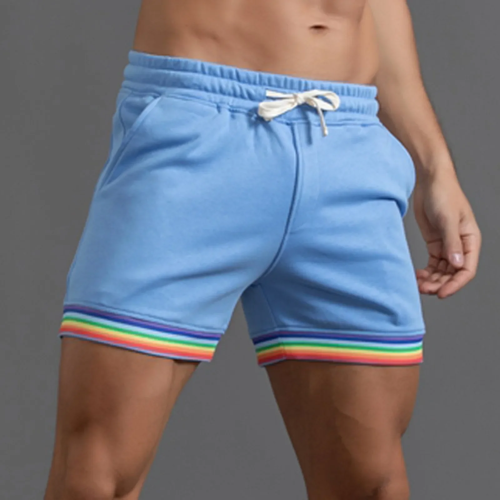 

8 Color Mens Rainbow Beach Shorts Quick Dry Swim Trunks Lightweight Comfortable Summer Swimwear
