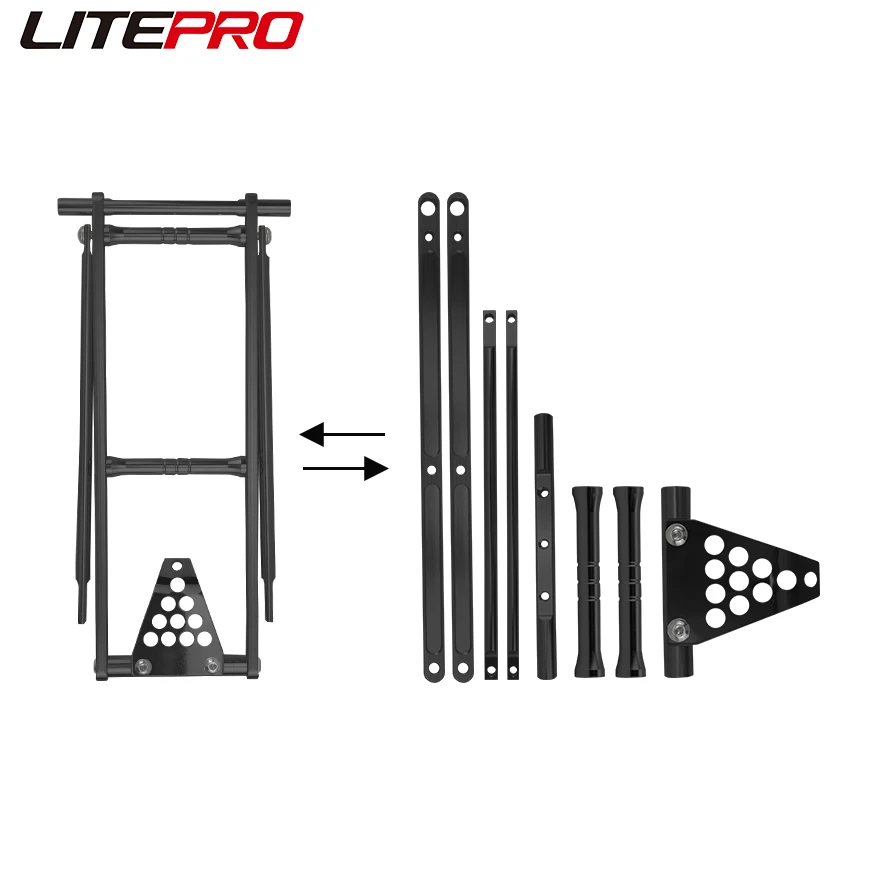 Litepro przenośny bagażnik półka ze stopu aluminium uchwyt półki na ogon do roweru Brompton składany tylny bagażnik