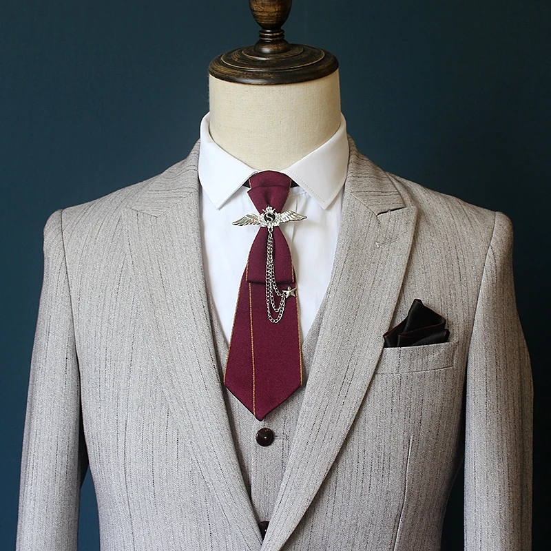 Small Bow Tie College Style Uniform Shirts Collars Flower Simple British Korean Bank Suit Accessories Ribbon Crystal Men's Ties