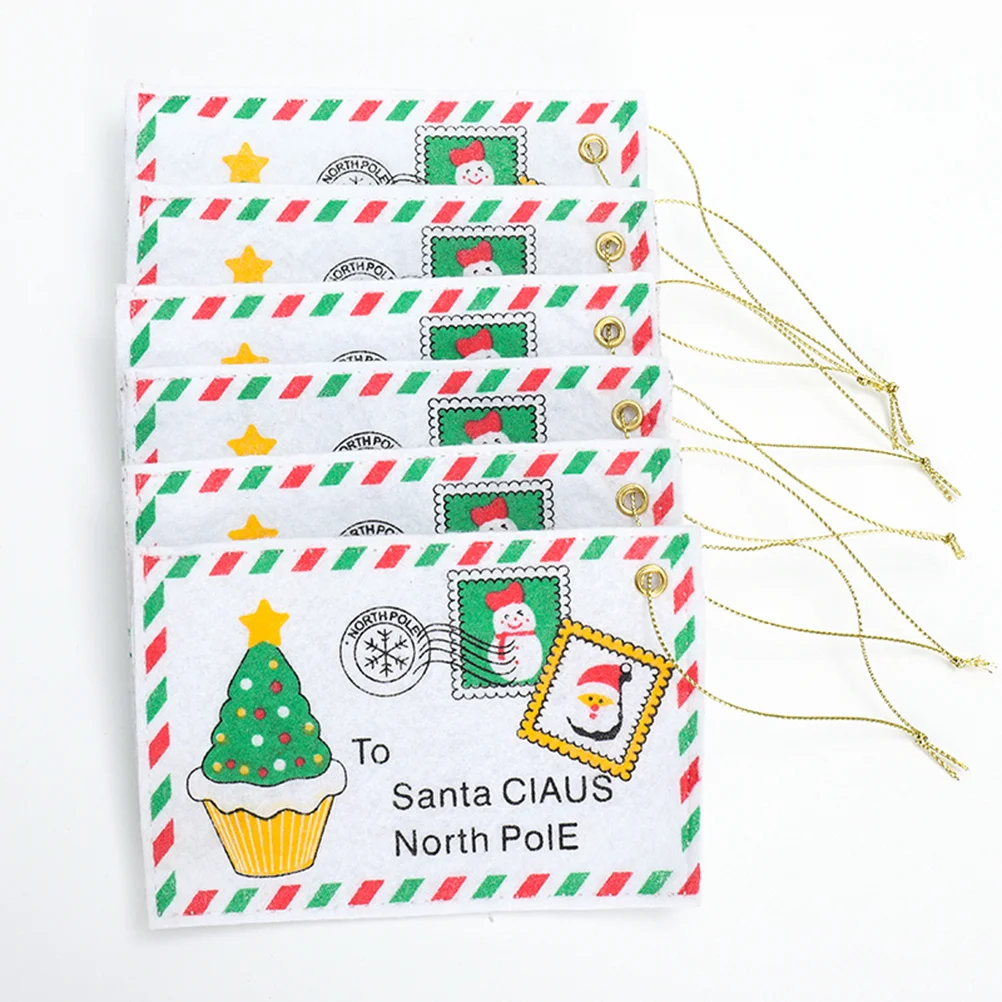 

Christmas Envelopes Santa Claus Printing Premium Reusable Gift Bags for Candies Gift Cards Christmas Tree Hanging Festive Decor