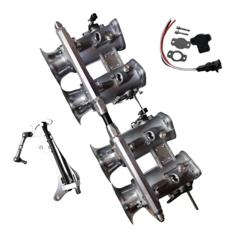 Throttle body kit silver or black for conversion to an EFI engine
