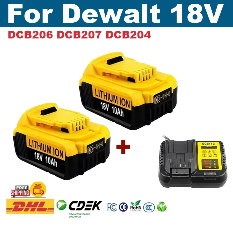 

Genuine 18V/20 Volt MAX 6.0Ah 8.0Ah DCB200 Replacement Li-ion Battery for DeWalt DCB205 DCB201 DCB203 Power Tool Batteries