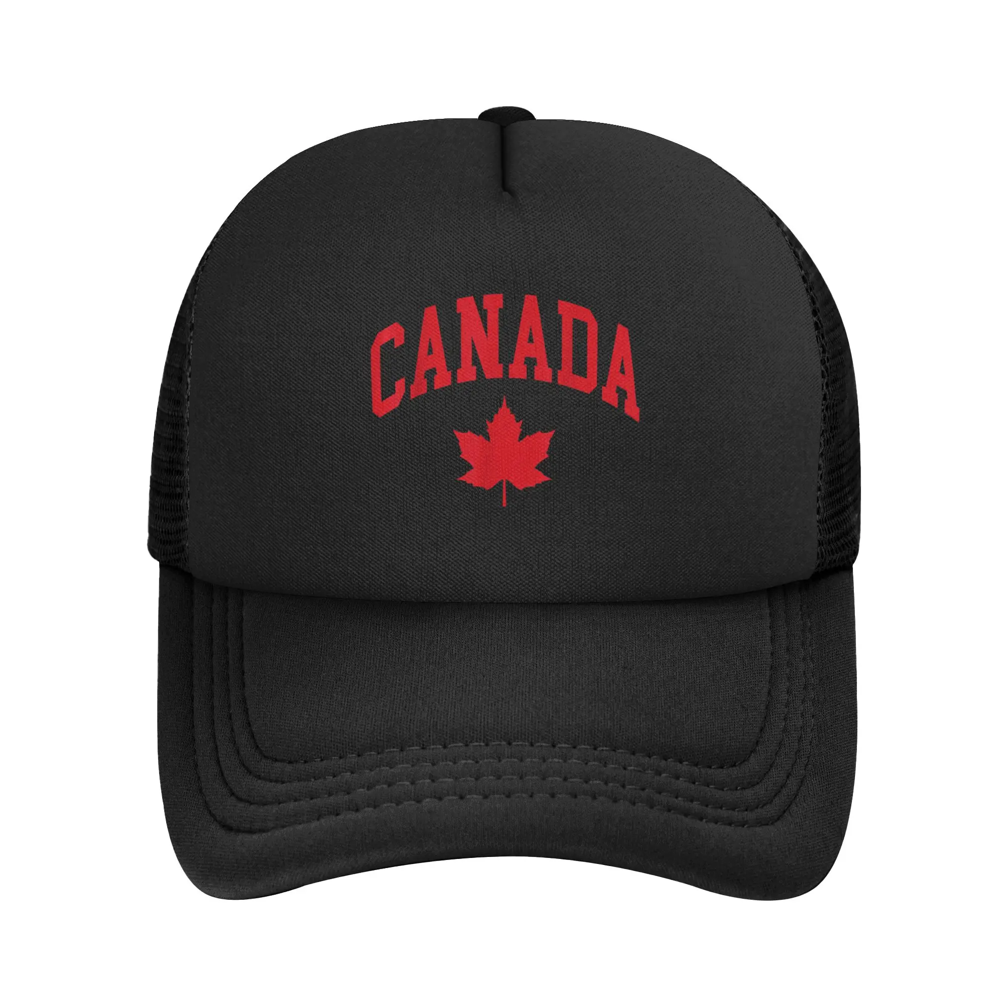 Canada Pride Canadian Flag Maple Mesh Baseball Cap Unisex Casual Trucker Worker Cap Adjustable Summer Trucker Caps