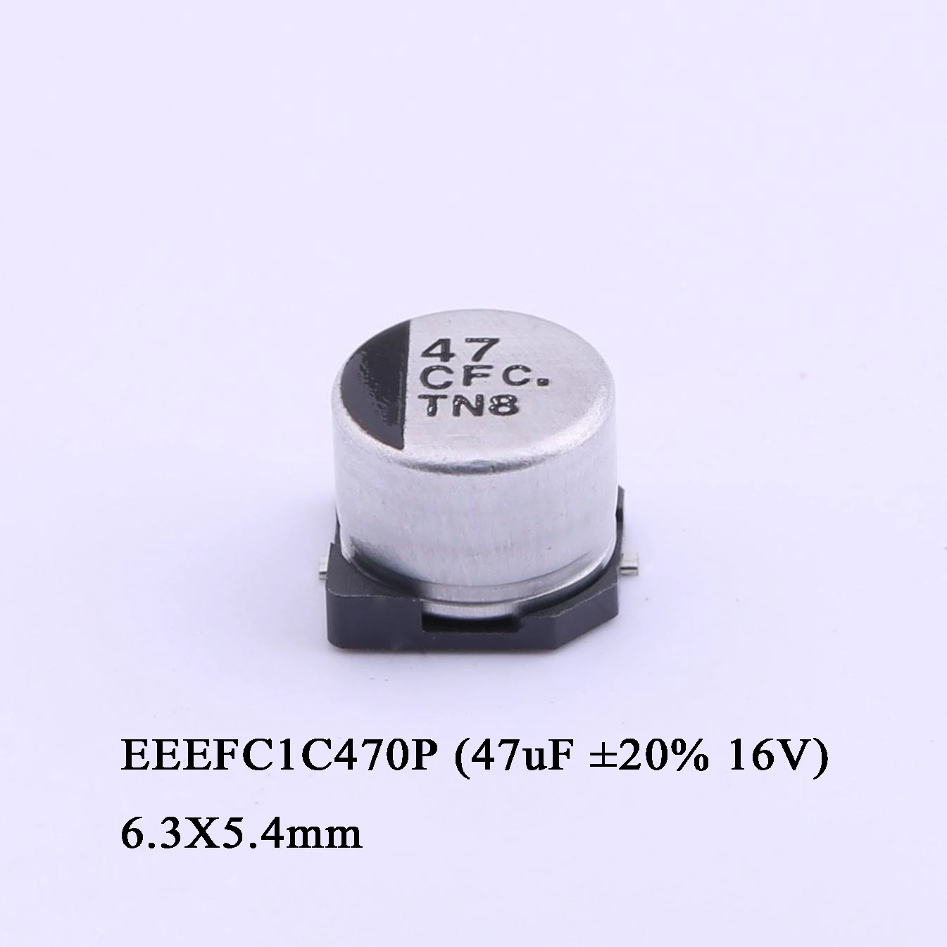 

10-100Pcs 100% New Original EEEFC1C470P 47uF ±20% 16V 6.3X5.4mm SMD Aluminum Electrolytic Capacitor High Frequency