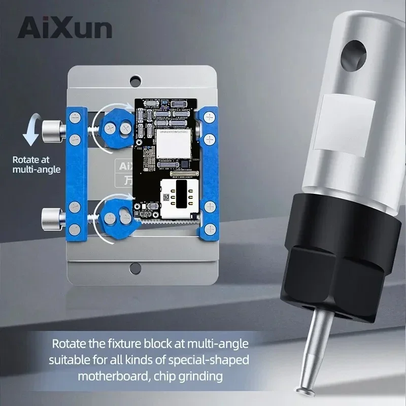 JC Aixun 2ND GEN Professional CPU Chip Grinding Machine Mobile Phone Motherboard Hard Disk IC LCD PCB Grinder Polishing Tool Set