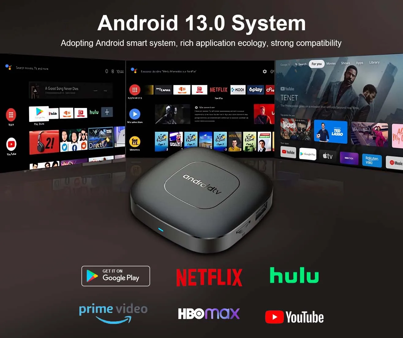 Mortal T1 TV Box Android 13 Allwinner H313 NETFLIX Wireless HDMI 4K 2.4&5G Wifi Google Chromecast BT5 Voice Media Player Top Box