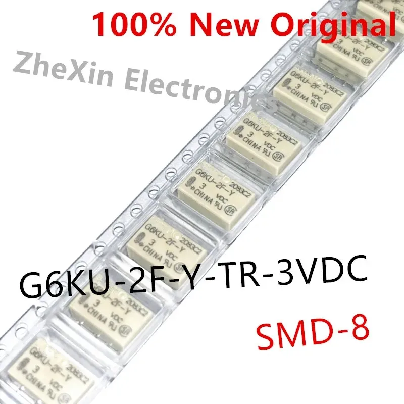 10PCS/Lot   G6KU-2F-Y-3VDC 、G6KU-2F-Y-4.5VDC 、G6KU-2F-Y-5VDC 、G6KU-2F-Y-12VDC  SMD-8   New Original Signal Relay  G6KU-2F-Y