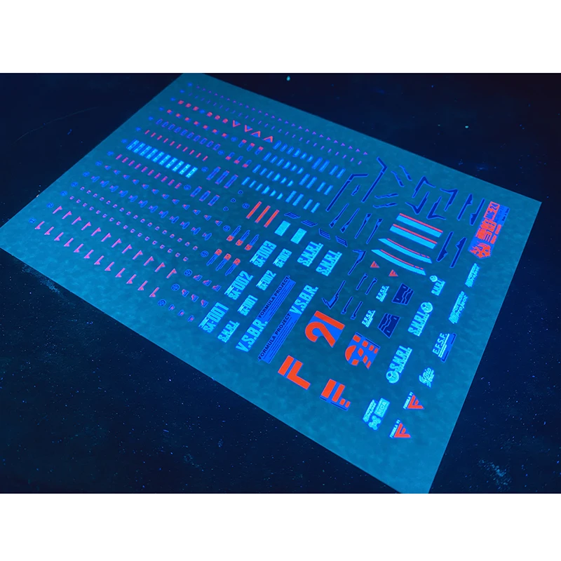 Decalcomanie modello decalcomanie per acquascivolo strumento per 1/100 MG F91 Ver 2.0 modelli di adesivi fluorescenti accessori per giocattoli