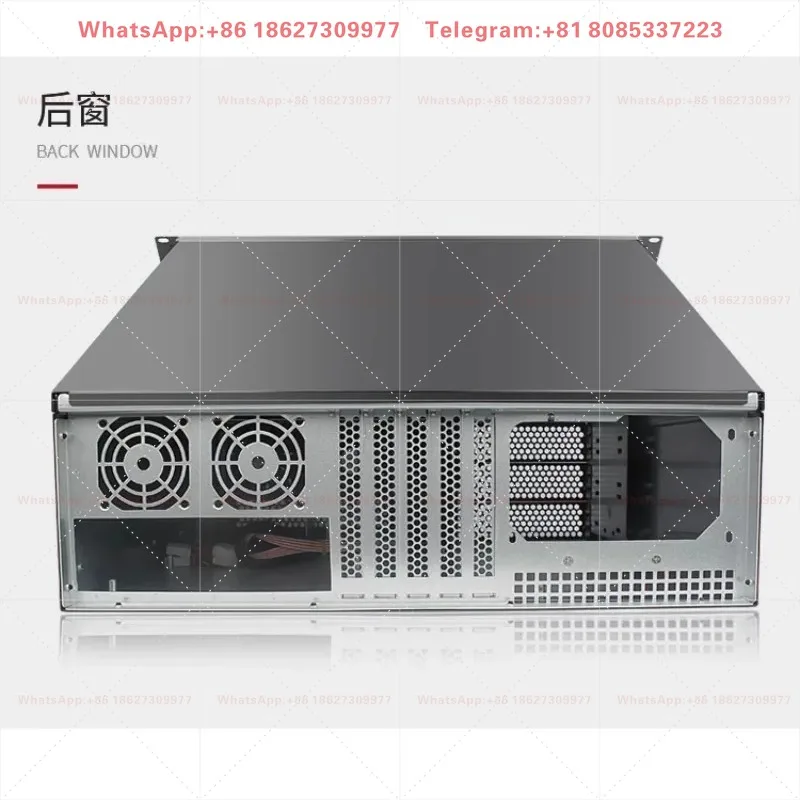 3U chassis rack mounted ATX industrial control server chassis with 8 hard drive slots and personalized side panel