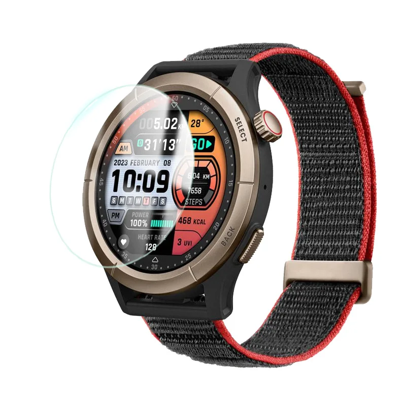 5 قطع واقي شاشة للساعة الذكية لفيلم AMAZFIT Cheetah Round / Cheetah Pro من الزجاج المقسى