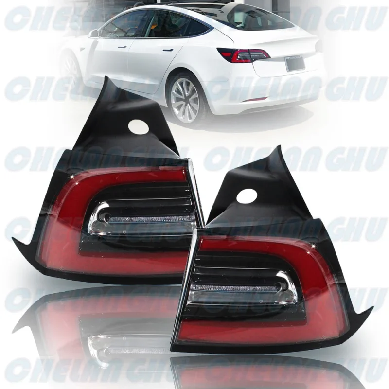 LED Tail Light For Tesla Model 3 2017 2018 2019 1 Pair Outer Side 3 Pins Rear Lamp Turn Light Car accessories