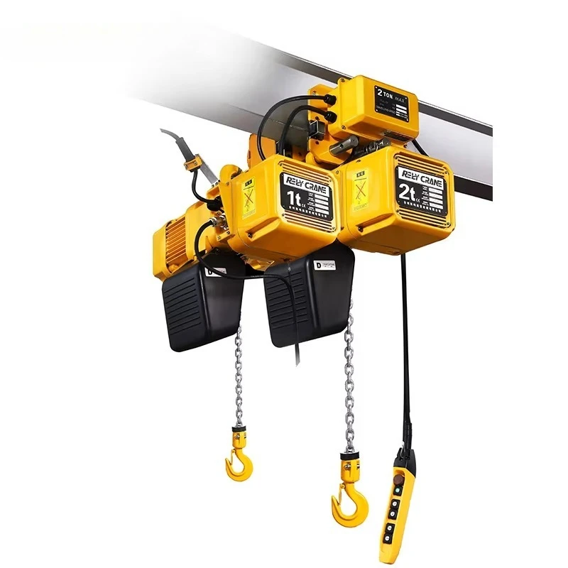 High Quality 500KG 1T 2T 3T Electric Chain Hoists Motorized Trolley Lifting Hook Winch Crane Electric Chain Hoist 1 Ton