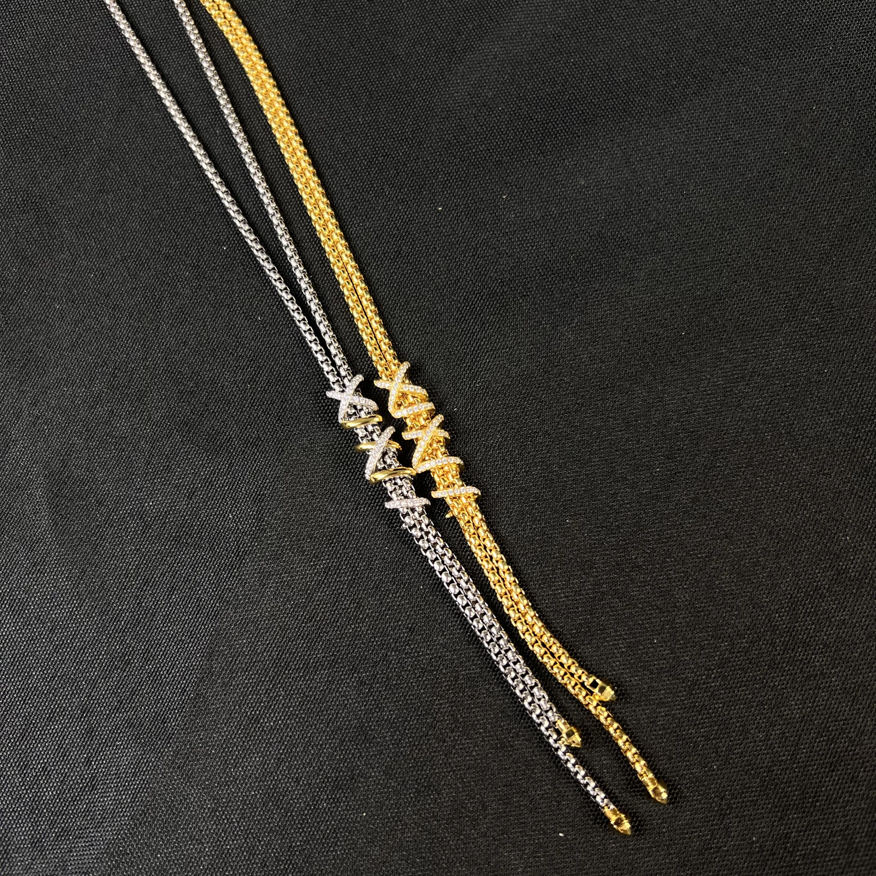 S925 plata esterlina 2025 nuevo Helena Y collar largo tendencia de moda neutral personalidad retro clásico simple regalo de joyería de lujo